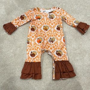 Paisley gobble romper